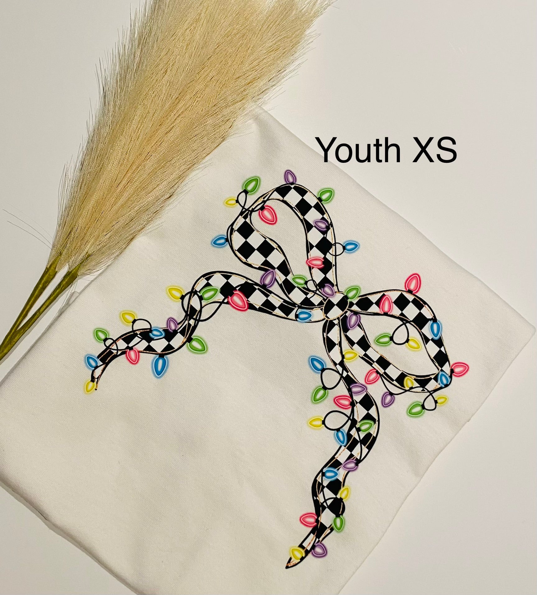 Youth Checker Bow Tee