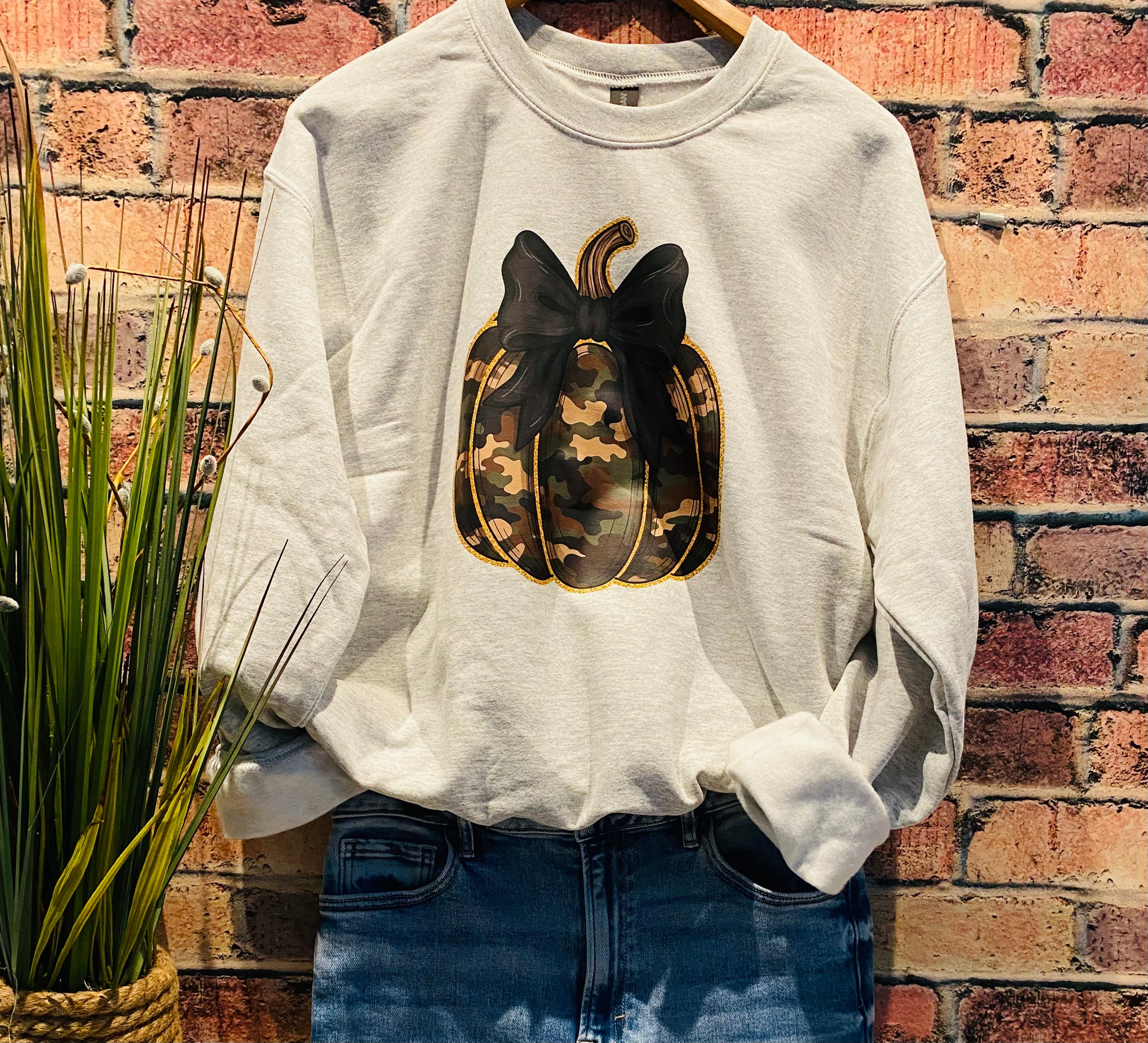 Camo Pumpkin Crewneck